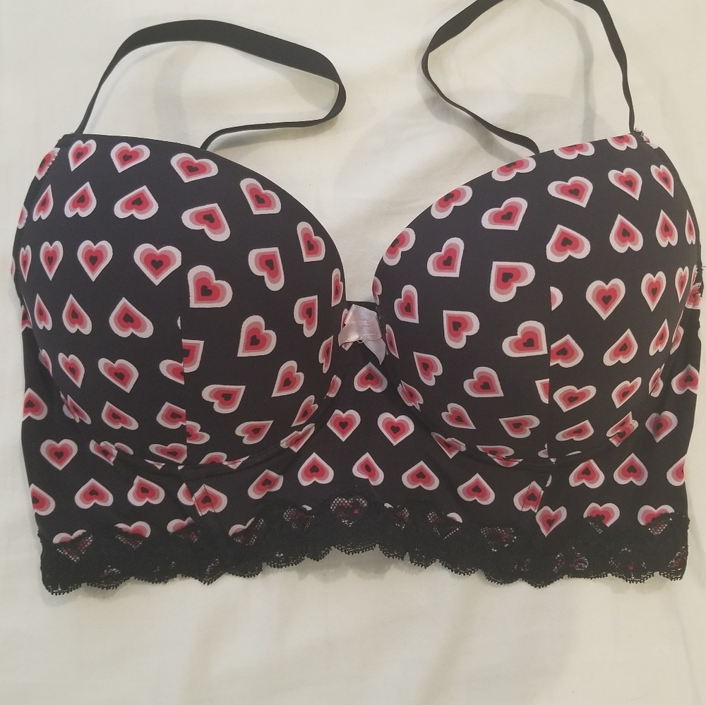 Heart design push up bra